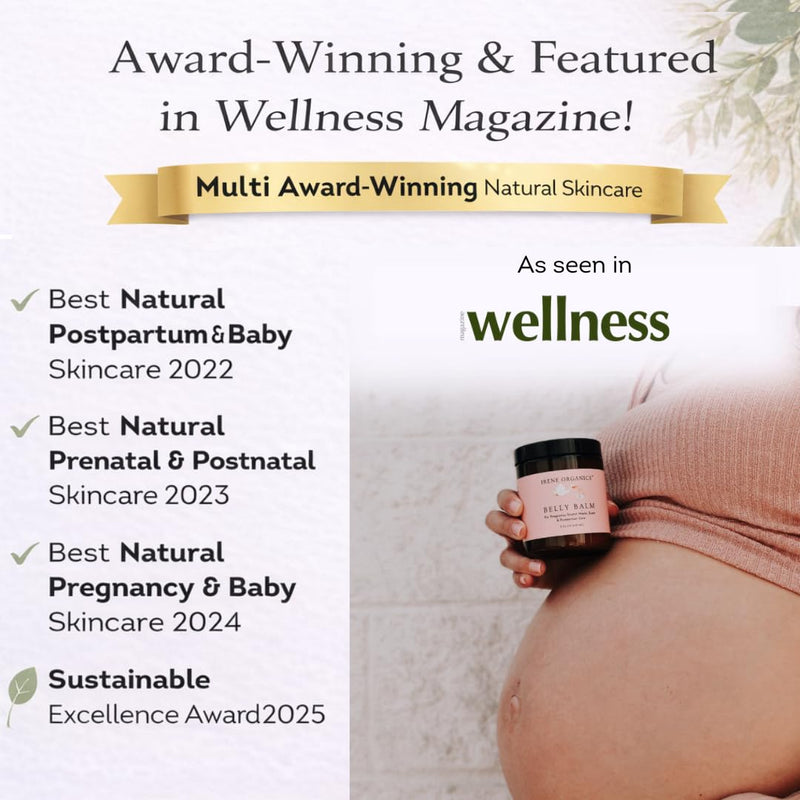 Organic Belly Butter for Pregnancy Stretch Mark Prevention and Treatment by Irene Organics - Award Winning Anti Stretch Mark Tummy Balm For Pregnancy and Postpartum 4oz - Hydrating Bump Cream 4 Fl Oz (Pack of 1) - BeesActive Australia