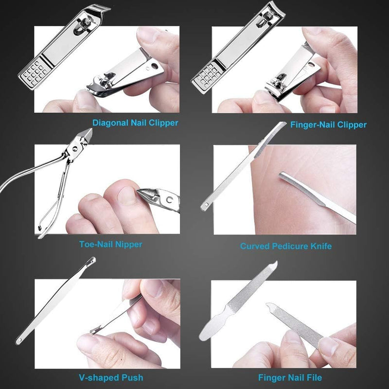18PCS Ingrown Toenail Tool Ingrown Toenail Treatment Pedicure Tools，Ingrown Toenail Tool Kit Nail Clipper Set Pedicure Kit Ingrown Toenail Pedicure Tool By JTIEO… silver - BeesActive Australia