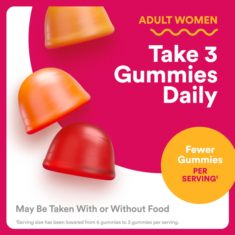 SmartyPants Women's Multivitamin Gummies - Improved Formula: Omega 3 (DHA/EPA), Methylfolate, CoQ10, Vitamin D3, C, Vitamin B12, B6, A, K & Zinc, Inositol, Gluten Free, 90 Count (30 Day Supply) New Formula 90 Count (Pack of 1)