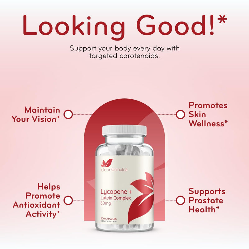 Lutein & Lycopene Carotenoids Supplement - High Absorption Lutein and Lycopene Supplements for Men & Women for Antioxidant Skin and Eye Health Support - Formulated in American cGMP Lab (200 Capsules) Lutein & Lycopene