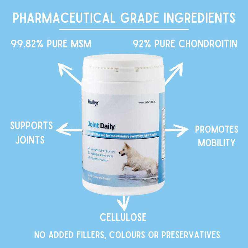 Joint Daily | High Strength Vegetarian Hip & Joint Supplement For Dogs | Powerful combination of Glucosamine, MSM & Cellulose (400g) 400g