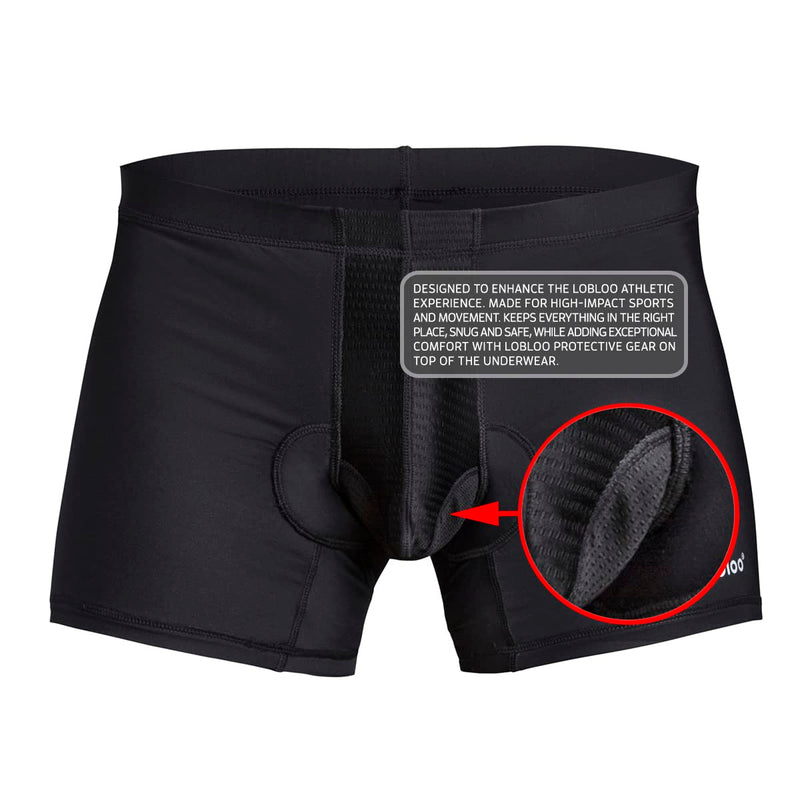 lobloo Men’s Athletic Protection Underwear Supporter, Padded with Compression, XS-XL X-Small-X-Large Black - BeesActive Australia
