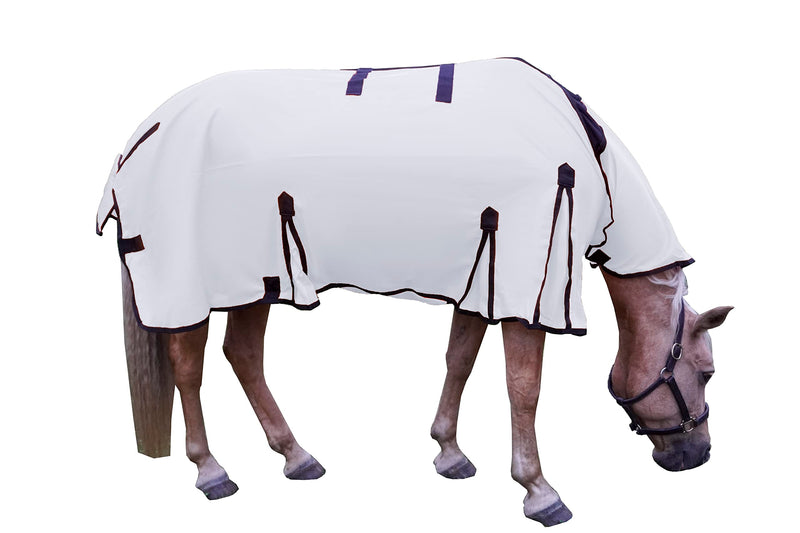 Resistance Durable Mesh Combo Fly Summer Sheet with Belly Guard and Combo Neck Cover White 68" - BeesActive Australia