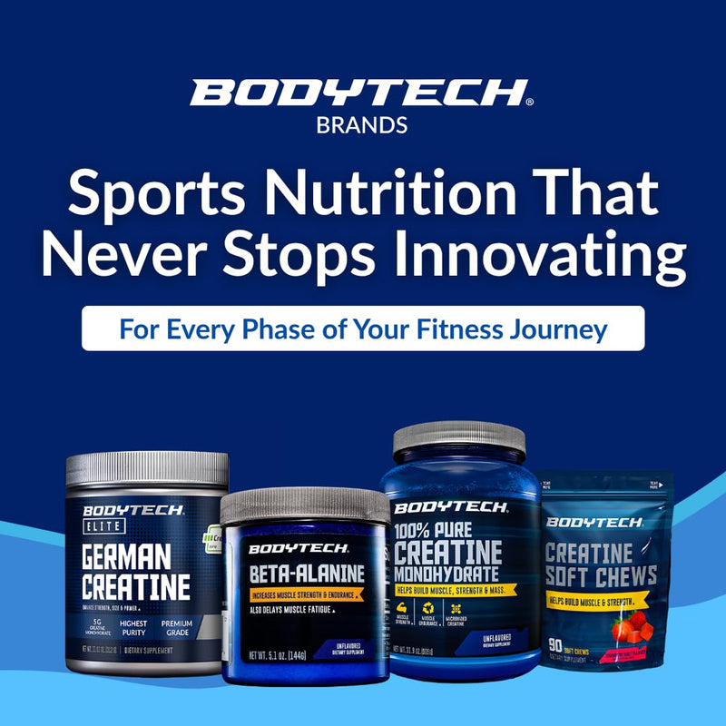 BodyTech Beta Alanine Powder, Unflavored, 5.1 Oz, 90 Servings | Includes 1600 MG CarnoSyn, Supports Muscle Endurance & Strength, Pre Workout & Workout Performance Supplement for Men & Women