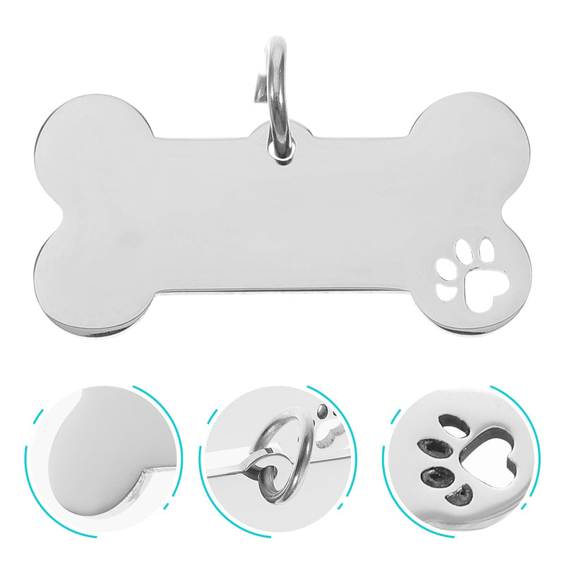 POPETPOP Blank dog tag: pack of 8 dog tag blanks, stainless steel address tag, dog, personalized identification tag, cat tag - dog collar pendant for dogs, cats - BeesActive Australia
