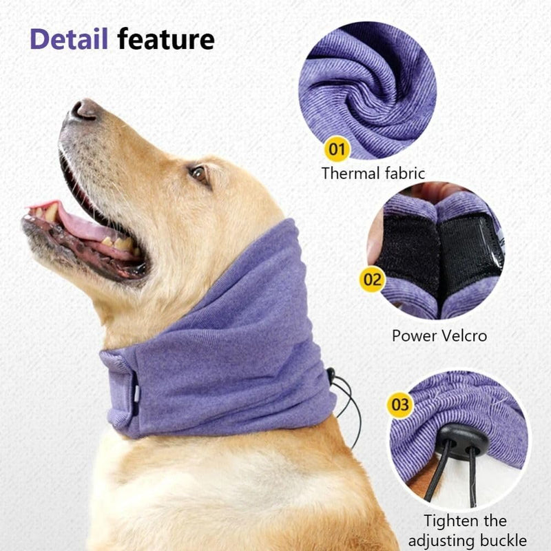 Adjustable Noise Snoods Dog Ear Cover Wrap Calming Ear Muffs Scarf for Neck Pets Ears Warmer