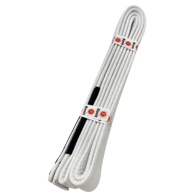 Ronin BJJ Gi Belt – Brazilian Jiu Jitsu Belt - Poly/Cotton Fabric A3 White - BeesActive Australia