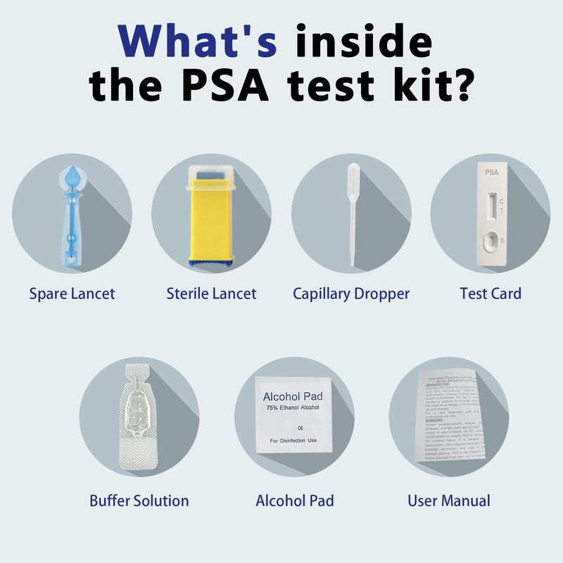 PSA Test kit at Home PSA Health, PSA Test Kit | Home PSA Test in 10 Minutes. Highly Accurate, Easy to Read and Use. Quick Results | Includes All Test Components 1 Count (Pack of 1)