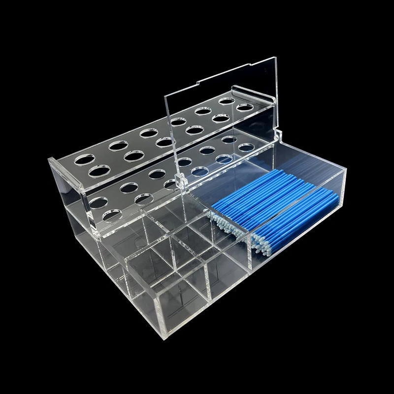 Dental Syringe Acrylic Organizer, YOUYA DENTAL Multi-Function Acrylic Dental Composite Organizer Transparent Resin Holder Applicator for Resin Adhesive Syringes Brush Dispenser Placement Rack Tool Medium - BeesActive Australia