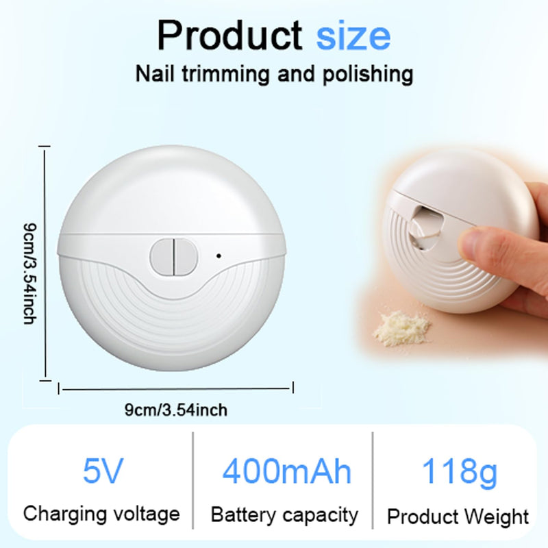 Nail Electric Trimmer Automatic Easy Clip 2 in 1 Clippers for Adults Seniors Smart 3 Speeds for Thick Toenails Multifunctional Polishing & Clip Rechargeable with Light - BeesActive Australia
