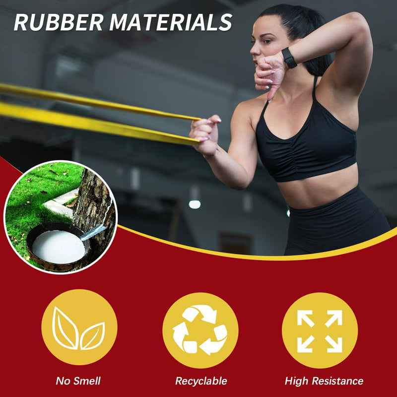 WHATAFIT Resistance Bands, Pull Up Assistance Bands, Exercise Bands, Workout Bands Set for Men and Women Home Fitness, Body Stretching, Strength Training, Physical Therapy 5-85LBS COLORFUL - BeesActive Australia