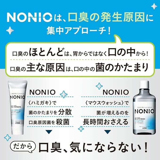 NONIO Toothpaste, Clear Herb Mint, Toothpaste, Fluorine, 4.6 oz (130 g) x 3 Packs + Floss Included - BeesActive Australia