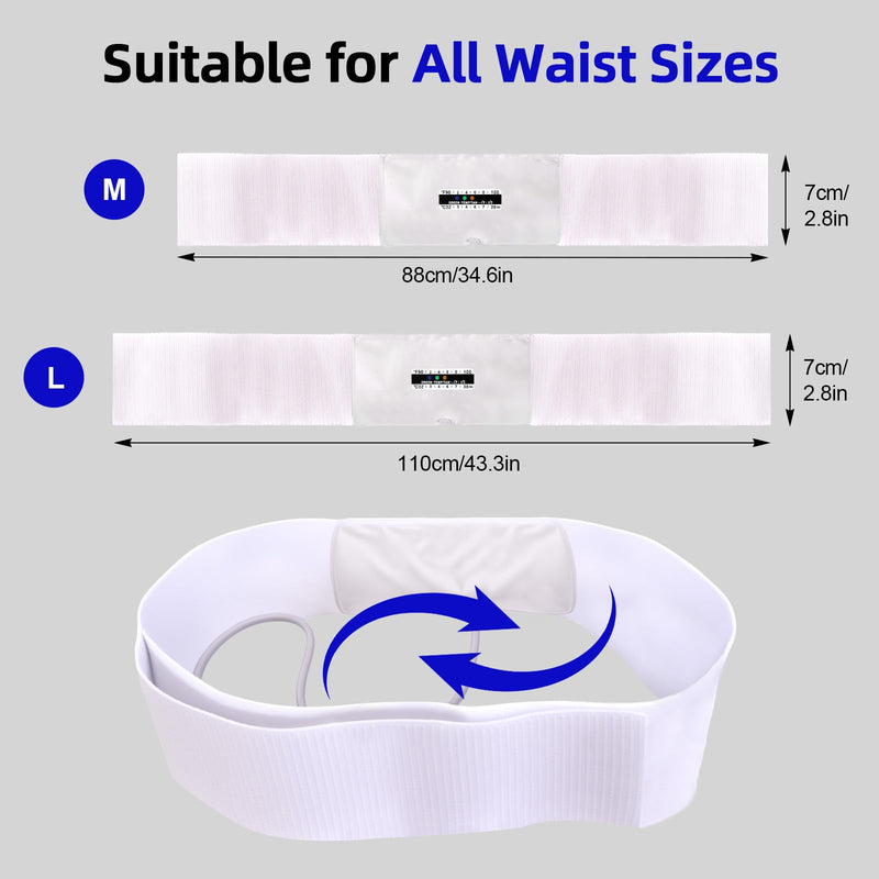 Urine Test Complete Kit with 2 to 4 oz Flexible Pouch, 43.3 Inch Concealed Stretch Belt with 5 Release Outlets, Temperature Strips, Silicone Funnel, Clamps and Plug, Reusable Storage System White Kit-1 - BeesActive Australia