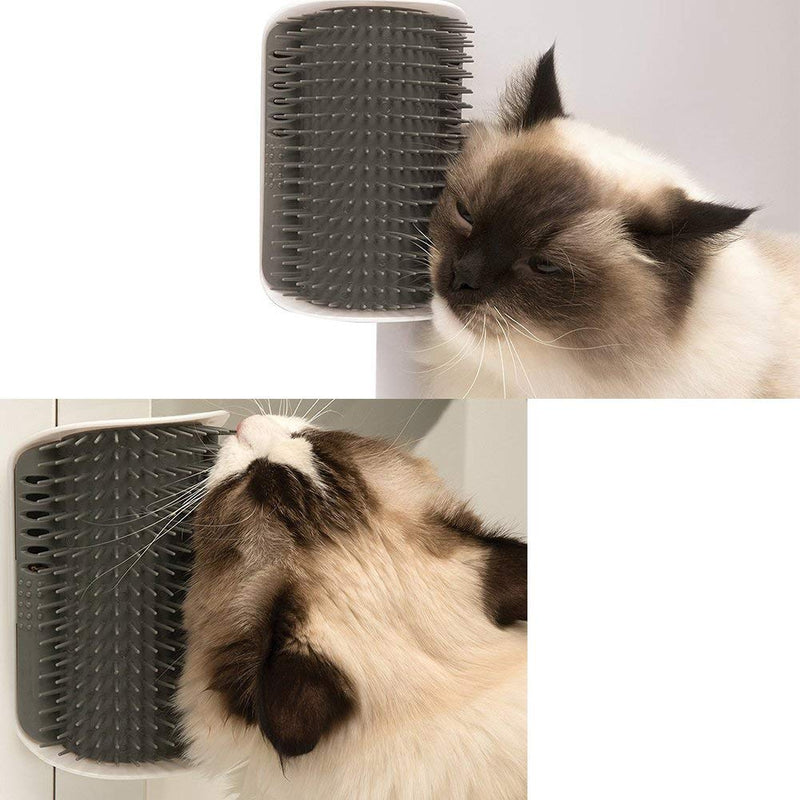 3.0 Soft Cat Brush, Massage Corner for Cats, Self Groomer, Cat Loves Corner Brush, Cat Toy with Catnip, for Massage, Tickling Fur Removal, 4 Pack 3.0 Soft Gray (4 Pieces) - BeesActive Australia