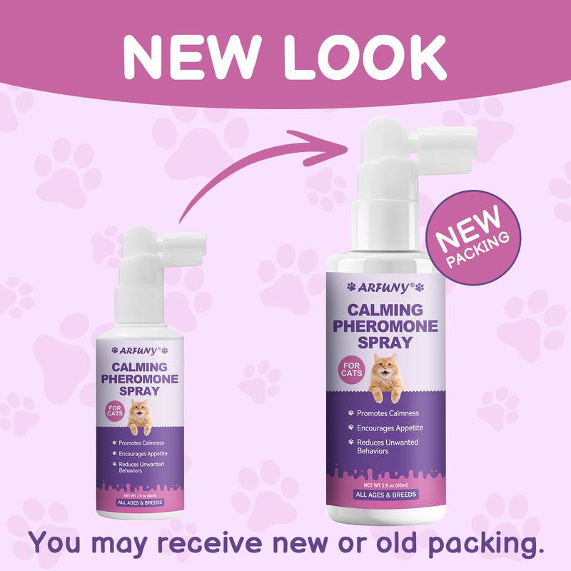 Cat Calming Pheromone Spray - Cat Calming Spray - Reduce Scratching, Fighting, Peeing, Marking - Cat Anxiety & Stress Relief - for Home, Travel, Vet Visits - with Cat Pheromone & Natural Ingredients