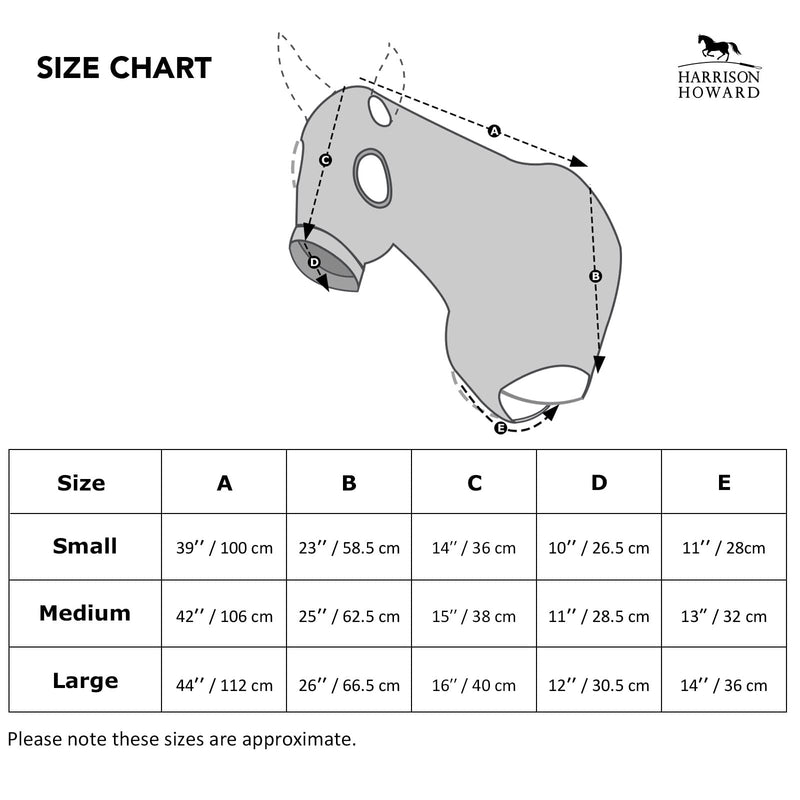Harrison Howard Horse Stretch Hood without Ears Snug Fitting Hood with Zip Closure Covers Face, Shoulders, Mane, Chest and Withers Perfect for Show/Event Preparation - Blue Cob (Medium) - BeesActive Australia
