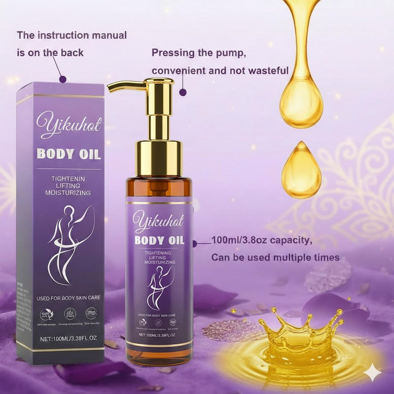 Body Firming Oil with Natural Ingredients & Vitamin E, Lightweight Body Oil for Women Post, Shower Nourishing & Firming (Bergamot)