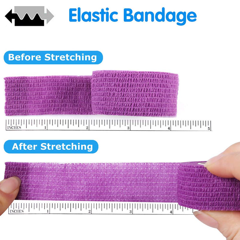 LotFancy Self Adhesive Bandage Wrap, 30 Pack 1 inch x 5 Yards Self Adherent Wrap, First Aid Athletic Tape, Cohesive Bandage, Sports Tape, Medical Supplies for Finger, Ankle, Wrist Sprains &Swelling - BeesActive Australia