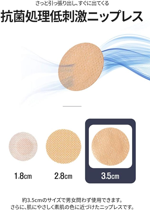 Nippleless Nippleman Refill [90 Doses] Refill Men's Roll Type Bust Top Seal Men’s Nipple Protective Seal MEN's NIPLESS Big Size 1.3 inches (3.3 cm) Men's Nippleless Nipple Man Nipple - BeesActive Australia