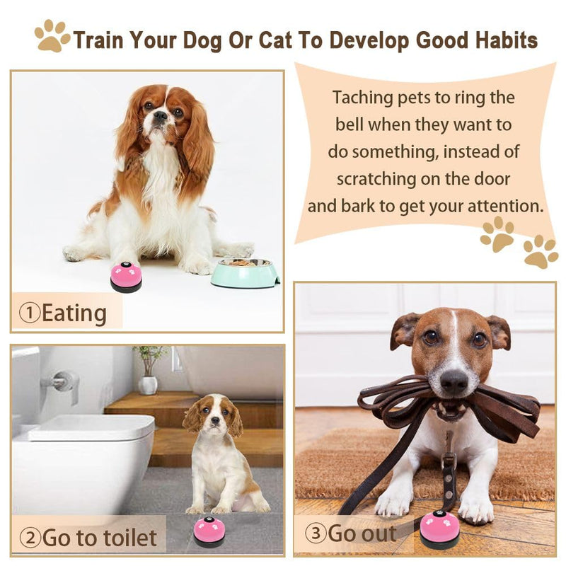 2 Pack Dog Door Bells, Dog Doorbell to go Outside Puppy Train Bell for Dogs to Ring to go Potty, Puppy Toilet Training Bell Jingle Bells for Door Knob Girl Dog Accessories (Pink) 2 PCS Pink new - BeesActive Australia