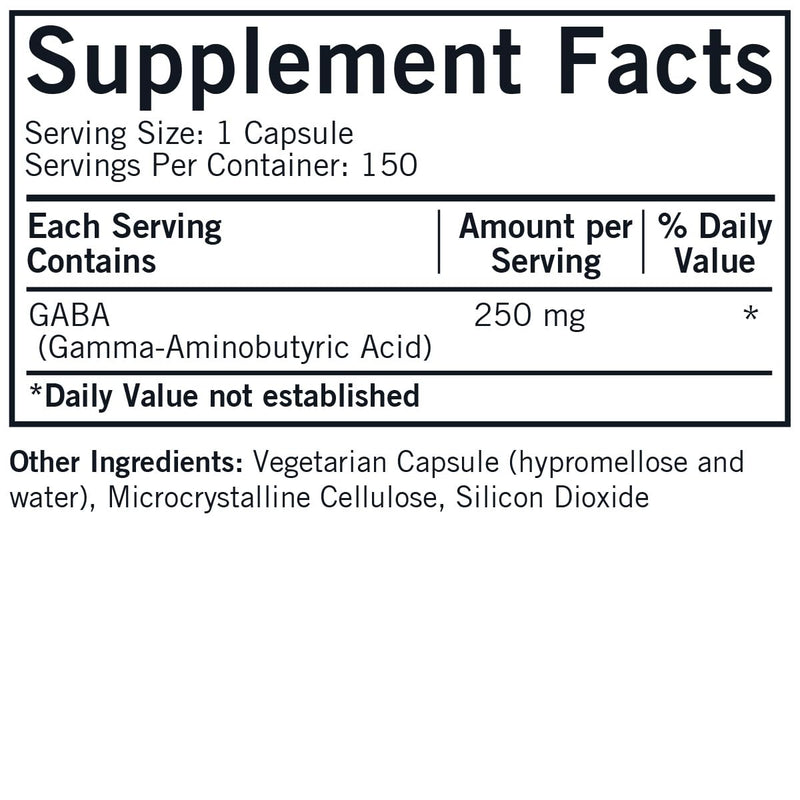 Kirkman GABA 250 mg - Hypoallergenic, 150 Capsules