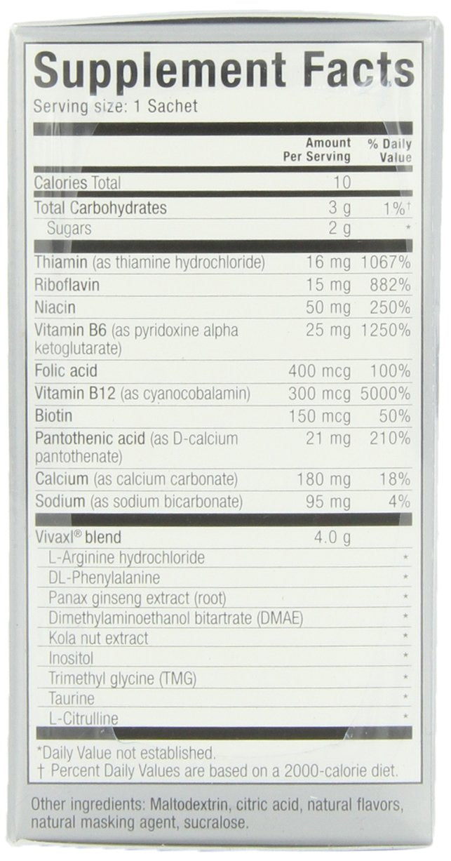 Vivaxl, Tropical Fruit Flavor, 20 effervescent sachets