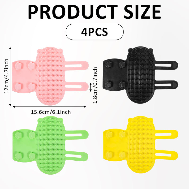 4Pcs 2-in-1 Silicone Cat Face Scratchers, Self-Cleaning Massage & Shedding Tool, Adjustable Cat Face Scratchers for Climbing Frames & Table Legs, Reduces Shedding, Scratching & Itchiness - BeesActive Australia