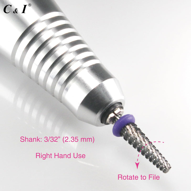 C & I Nail Drill Bit Multi-function E File Super Slim Tapered Crossed File Professional Manicure Tool for Nail Tech Remove Acrylic Nails & Nail Gel, Clean Cuticle & Dry Sidewall Skin, Cut False Nails - BeesActive Australia