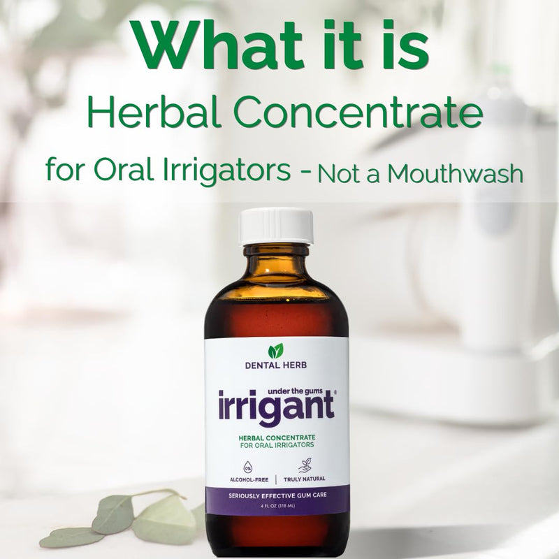 Dental Herb Company Under The Gums Irrigant Solution for Water Flosser 4oz 4 Fl Oz (Pack of 1)