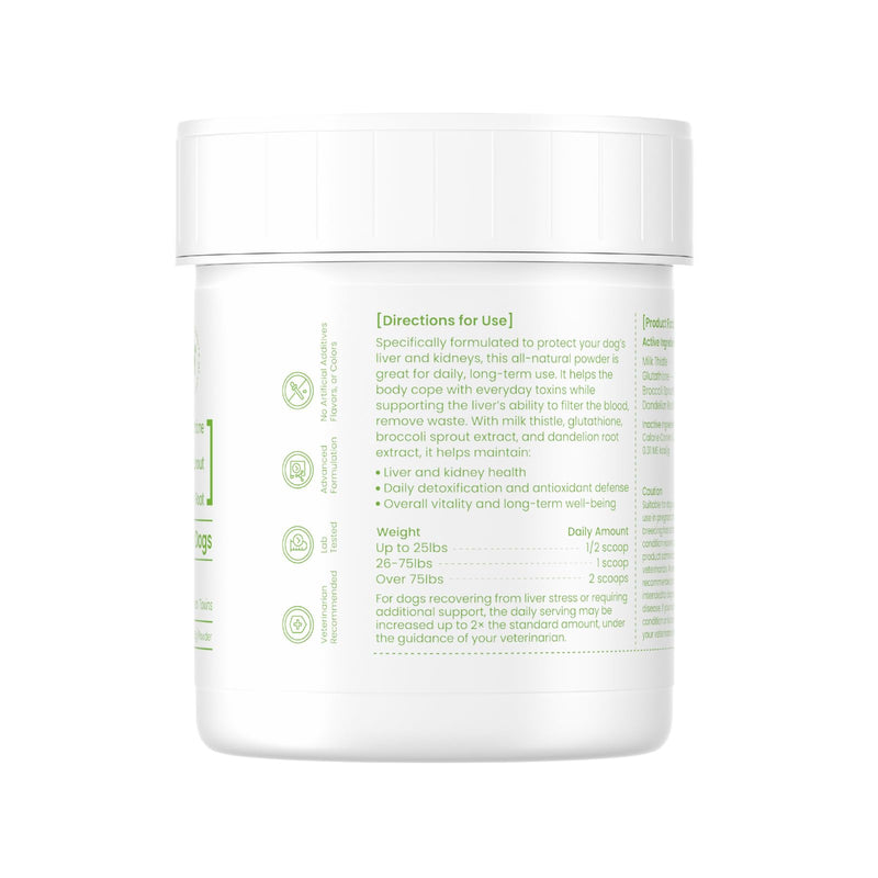 Pawpulse Formula Liver Support for Dogs – Milk Thistle & Silymarin Powder – Daily Detox, Kidney Wellness & Antioxidant Defense, 2.12 oz