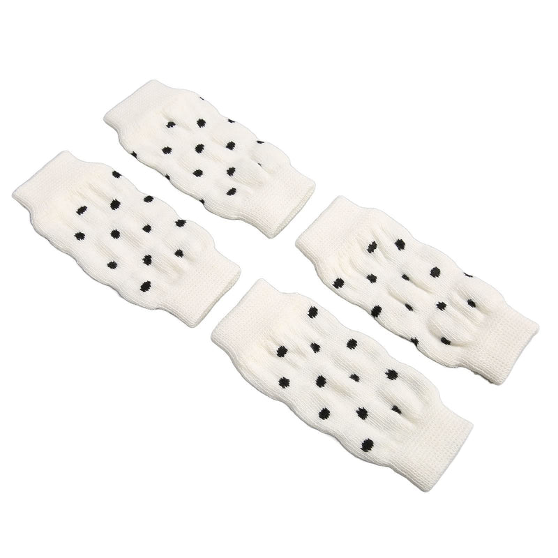 4Pcs 3.34 x 1.3in Dog Elbow Protector Sleeves, Cute Polka Dots Dog Leg Warmers Knitted, Cotton Elbow Sleeve, Leg Sleeve for Puppy Weighing 1.5-3kg in Cold Weather, M