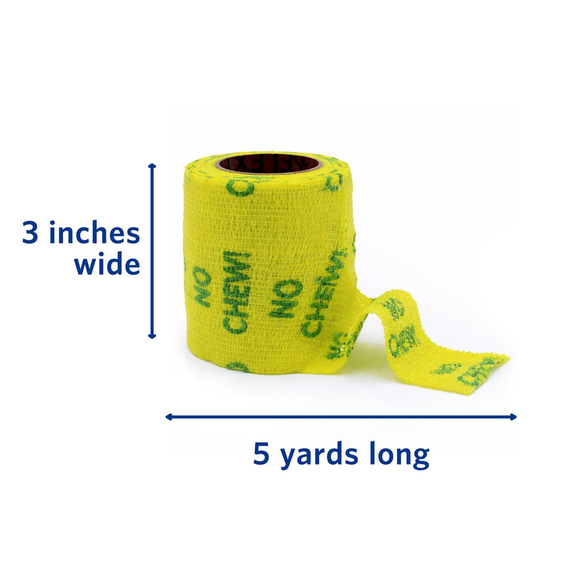 OVIK Health PetFlex No Chew – Flexible Self-Adhering Elastic Bandage for Wound Care – First Aid Wrap for Small Animals Like Dogs, Cats, and Other Pets - 3 inch, 2 Rolls 3 Inch 2 Count
