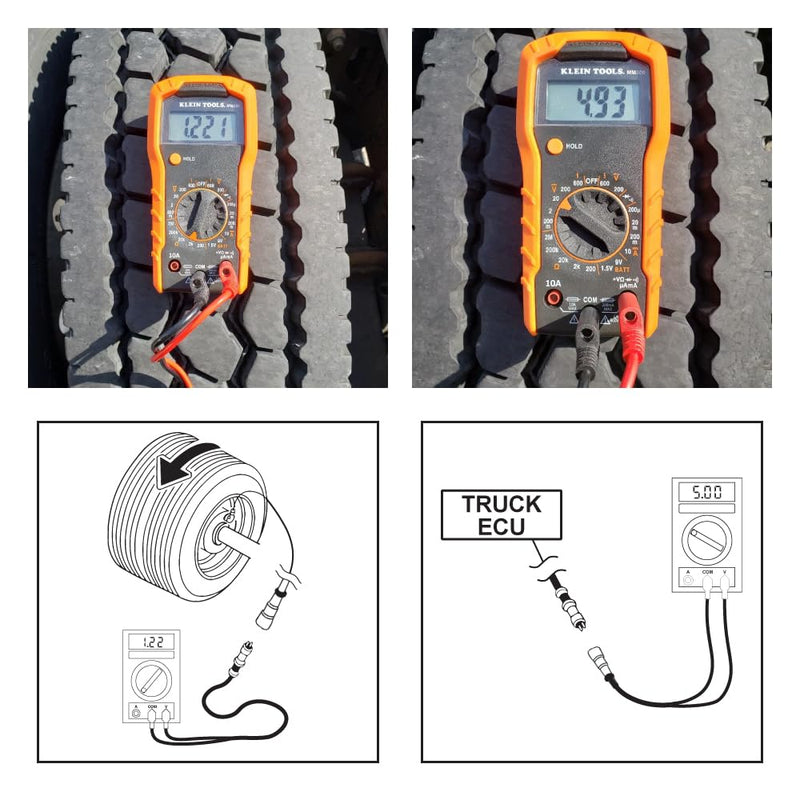 ABS Diagnostic Multimeter Cable Adapter for Heavy Duty Semi Trucks and Semi Trailers (1) 1