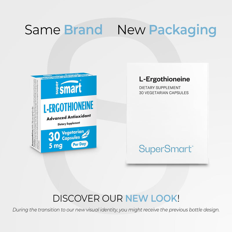 Supersmart L-Ergothioneine Supplement 5mg per Day (Advanced Antioxidant) | Non-GMO - 30 Vegetarian Capsules