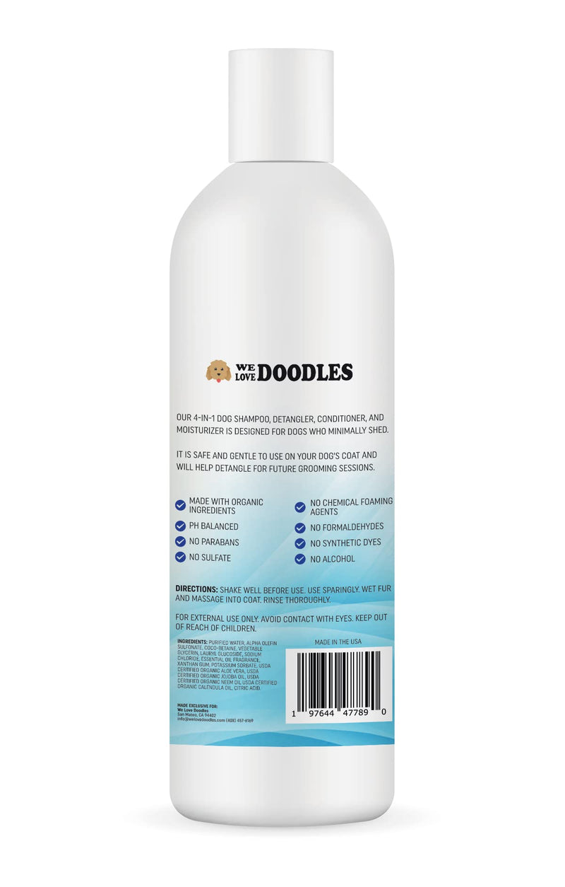 USDA Organic Dog Shampoo, Conditioner & Detangler - Best Shampoo for Goldendoodles, Poodles & Doodles - for Matted Pet Hair - Sensitive Skin Shampoo for Puppies - Made in The USA, 16OZ (Ocean Breeze) Ocean Breeze - BeesActive Australia