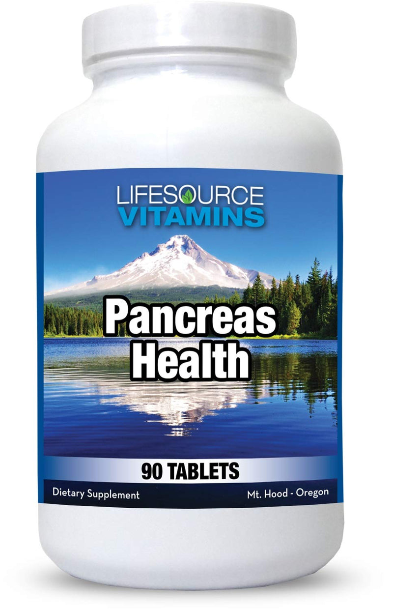 LifeSource Vitamins Pancreas Health 90 Tablets | All Natural Synergistic Ingredients for Pancreas Health & Support