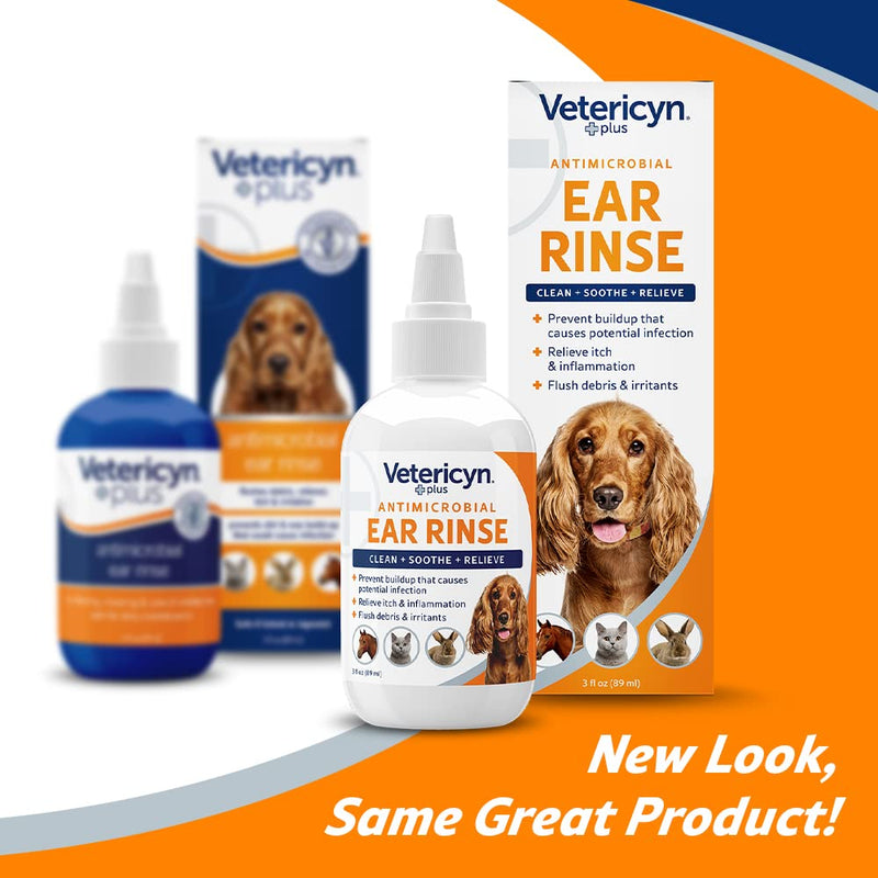 Vetericyn Plus Dog Ear Rinse | Dog Ear Cleaner to Soothe and Relieve Itchy Ears, Safe for Cat Ears, Rabbit Ears, and All Animal's Ear Problems. 3 Ounces - BeesActive Australia