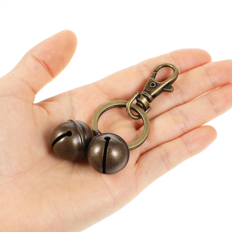 Dog Bells with Snap Clips Small Cat Collar Bell for Dog Collar, Loud Crisp Sound Copper Mini Brass Dog Bell for Pets Tracking Anti Lost Training Small Animal Collar Pendant Accessories - BeesActive Australia