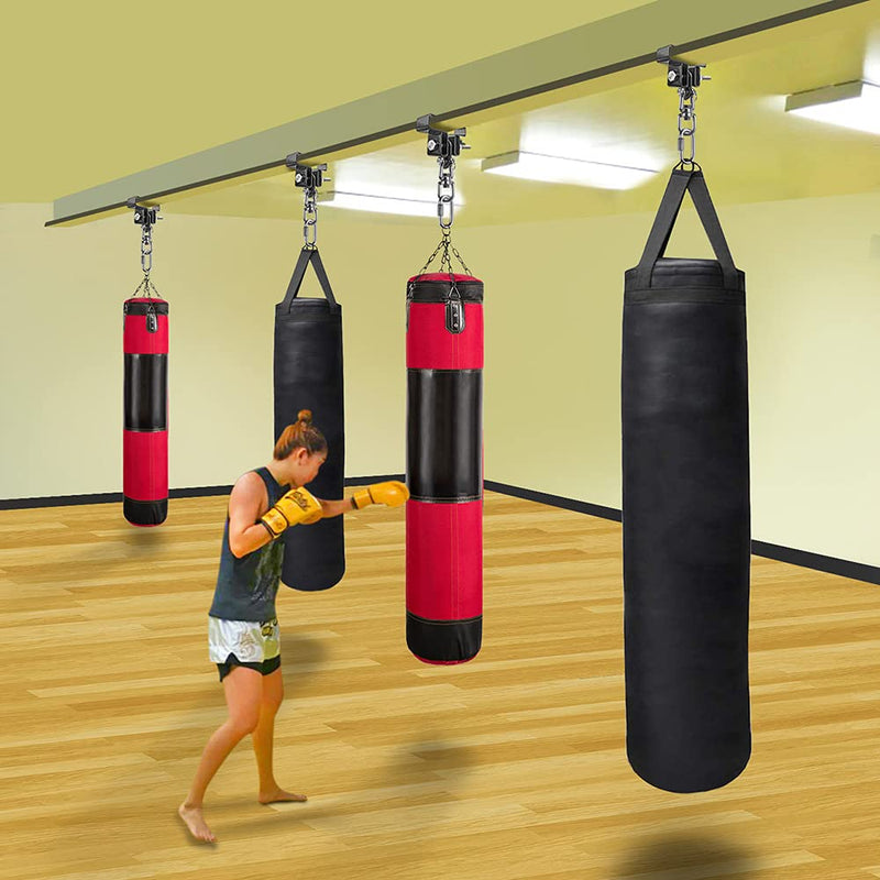SELEWARE Heavy Duty Punching Bag Hanger and Beam Clamp for Boxing, Muay Thai, MMA B. Beam Clamp with Swivel & Carabiner (1 Pack)