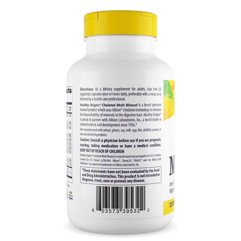 Healthy Origins Chelated Multi Mineral, Albion TRAACS, 240 Caps 240 Count (Pack of 1)