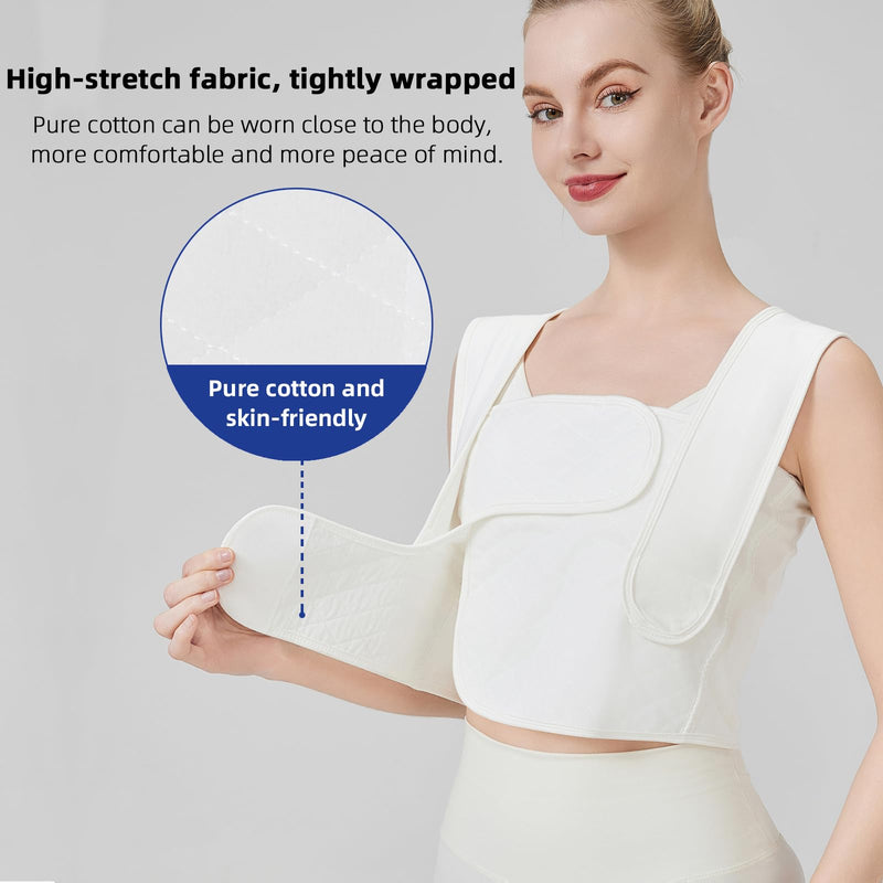 Compression Post Mastectomy without Reconstruction,Post Breast Surgery Compression Bandage, Minimally Invasive Surgery Chest Strap Compression Bandage, Medical Recovery Stretch Bandage(M)
