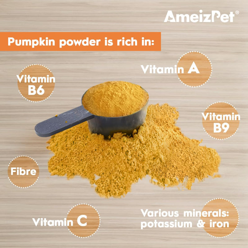 AmeizPet Pumpkin Powder For Dogs, To Create Pumpkin Puree, Fibre For Dogs Firm Stool, 100% Pumpkins Pulp Powder For Good Bowel Activity For Dog, Canned Pumpkins Alternative, 100g (3.5 Oz.) 100 g (Pack of 1)