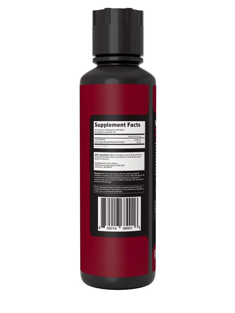InnoSupps Volcarn 2000 - L-CARNITINE Advanced Energy Liquid | ATP Enhancer with GBEEC | Boosts Energy, Enhances Focus, Caffeine Free, No Artificial Sweeteners | 32 Servings (Pink Starblast) Pink Starblast