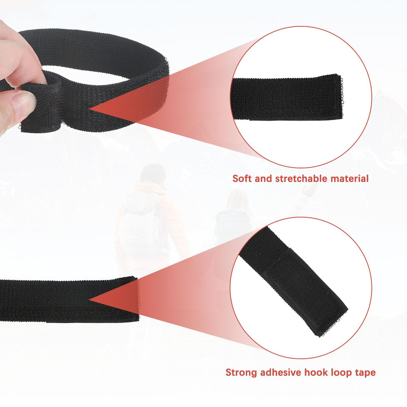 Boot Straps for Cowboy Boots - Cycling Safety Bind Pant Bands Use for Cycling & Jogging, & Camping - Adjustable Elastic Bike Ankle Leg Straps Black 19.7 x 1.5IN