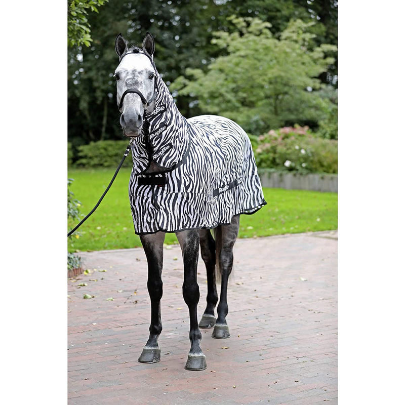 Kerbl 326123 fly rug zebra including neck part zebra look 135 - BeesActive Australia