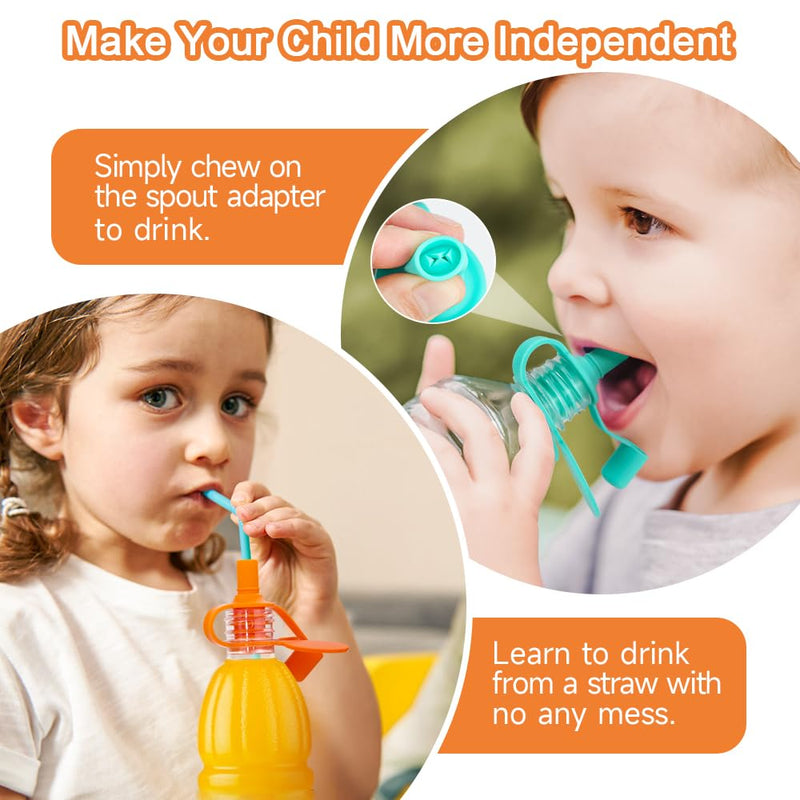 Morlike Living Water Bottle Spout Adapter, Silicone Baby Water Bottle Adapter for Toddlers, Protects Kids Mouth - No Spill ＆ BPA Free(Mix,4 Pack) MIX - 4 PACK - BeesActive Australia