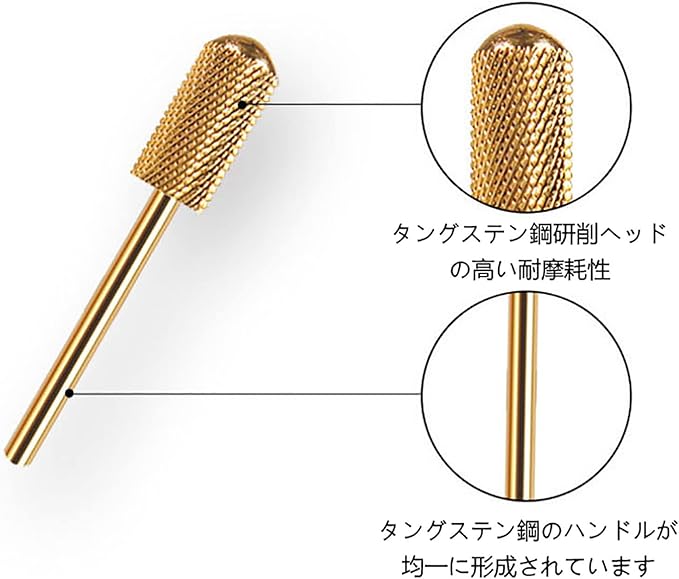 Nail Drill Bit, Nail Art, Drill Bit, Grinding Head, Polishing Head, Nail Machine Attachment, 3 Sizes in Total (Fine Grinding) + C (Coarse Grinding) + M (Medium Finish) - BeesActive Australia