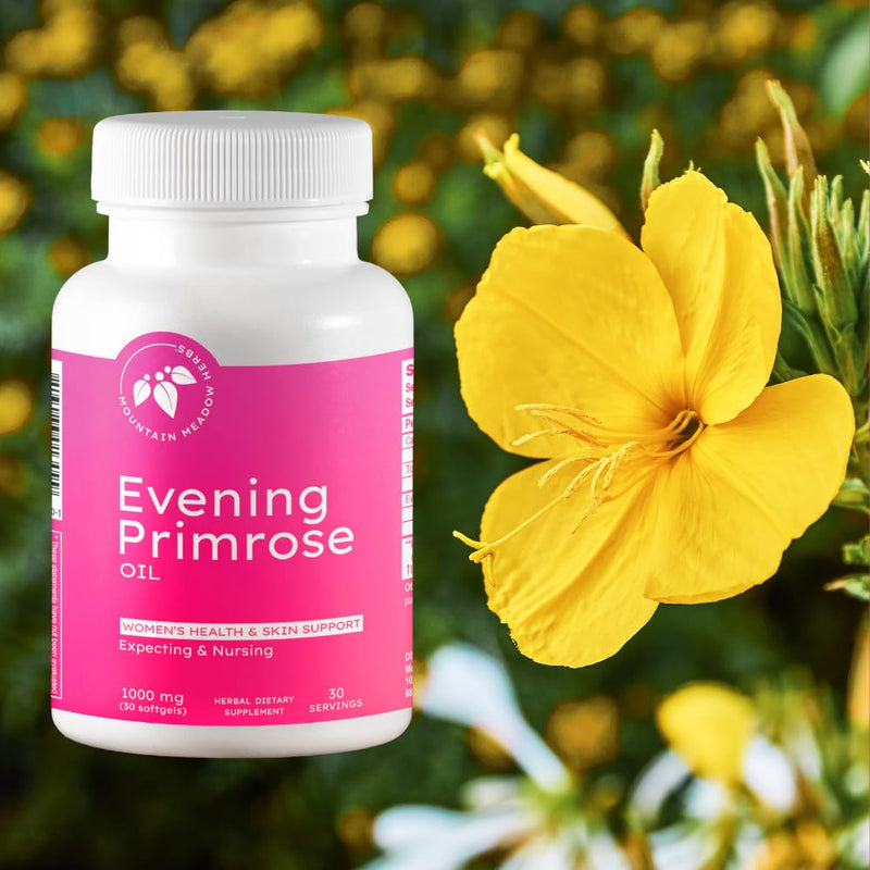 Mountain Meadow Herbs Evening Primrose Oil 1,000mg ‚Äì Omega-6 Fatty Acids for Women‚Äôs Health, Supports Clear Skin & Hormonal Balance, Gluten-Free, Easy-to-Take Softgels (30 Count) - BeesActive Australia