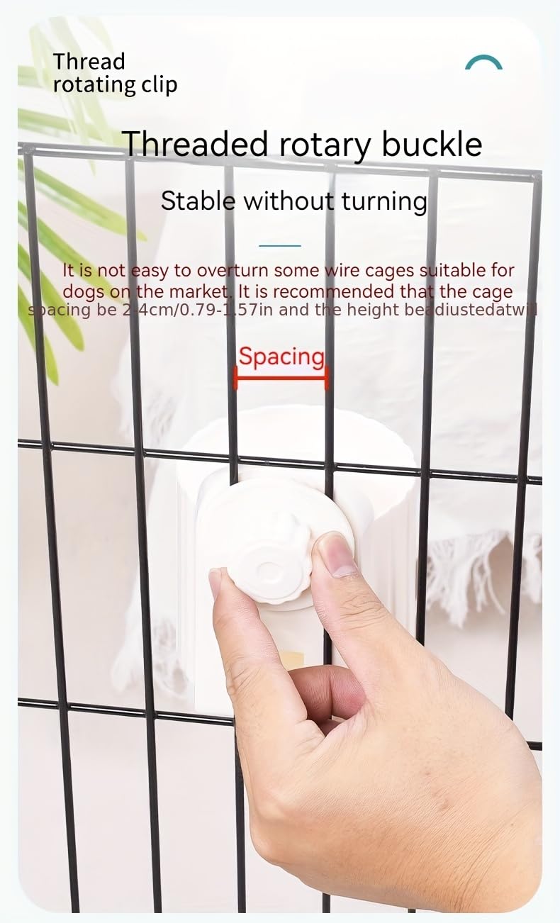 Rabbit Water Bottle, 700ml/23oz Hanging Water Dispenser Feeder Cage Crate Hutch Bunny Puppy Cat Chinchilla Ferret Guinea Pigs Squirrel Hedgehog (white, 700ml) white - BeesActive Australia