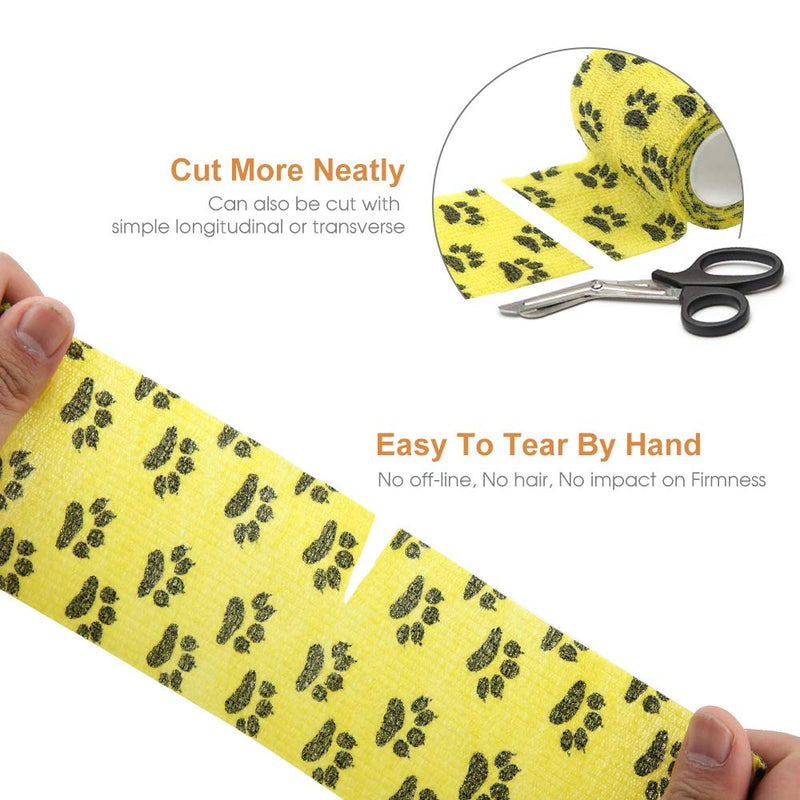 AUPCON Vet Wrap Cohesive Bandages Bulk Self Adhesive Bandage Wrap Self Adherent Wrap Non-Woven for Dogs Pet Animals & Ankle Sprains & Swelling 2 Inch x 5 Yards (3 Inch Claw) 3 Inch Claw - BeesActive Australia